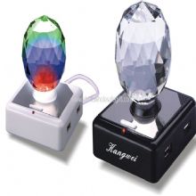 crystal shape USB HUB with colorful light images