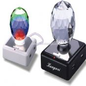 crystal shape USB HUB with colorful light images