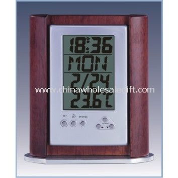 Jam alarm LCD dengan kalender