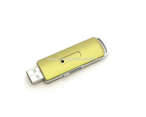 Golden Retractable USB Flash Drive