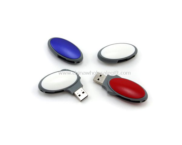 Forma ovale girevole USB Flash Drive