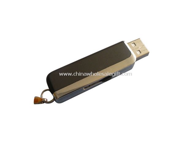 Uttrekkbar USB Flash Drive med nøkkelring