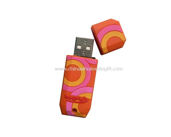 Красочные ПВХ USB флэш-накопитель