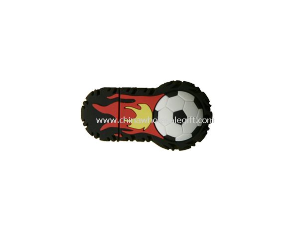 Futebol de PVC macio USB Flash Drive