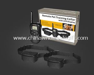 1 untuk 2 Remote pelatihan hewan peliharaan kerah dengan LCD Display