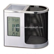 LCD Clock with Mesh Pen holder images