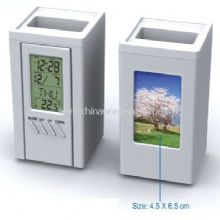 Multi-function Detacheable LCD Clock with Pen Holder images