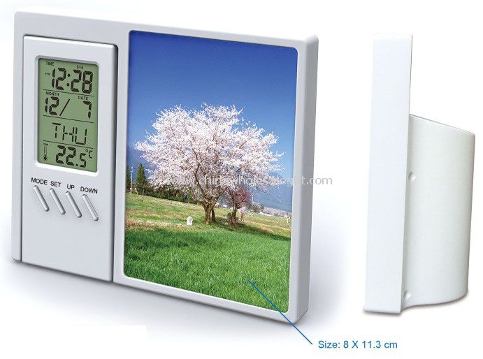 LCD budík s Photo Frame