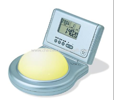 LCD clock with touch light
