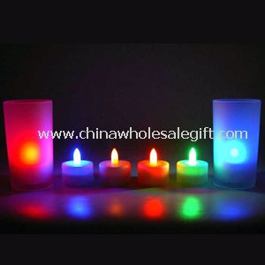 LED CANDLE W/GLASS