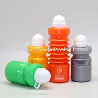 Renkli katlanabilir spor su şişesi