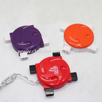 Värikäs pyörivä USB-KESKITIN