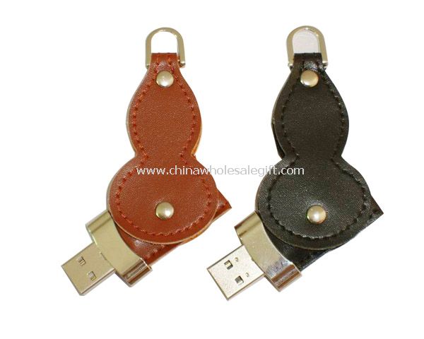 Læder customized USB Flash Drive