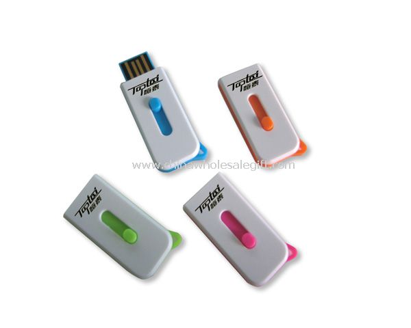 Mini de plástico de diapositivas USB Flash Drive