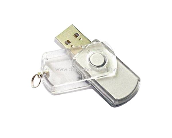 Transparent Swivel USB Flash Drive
