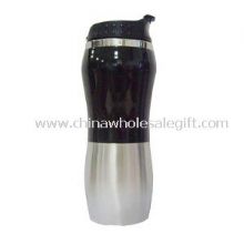 stainless steel inner and plastic outer with screw lids Travel Mugs images