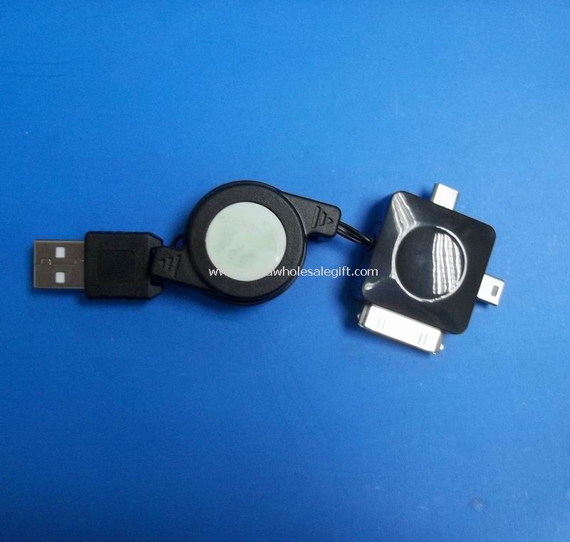 Висувна кабель USB адаптер телефон зарядний пристрій