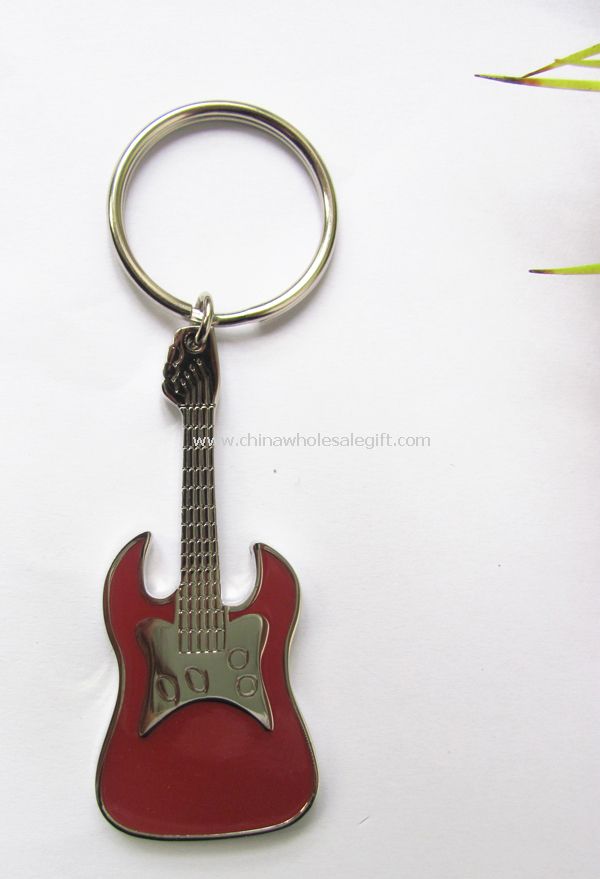 Metal Guitar Keychain
