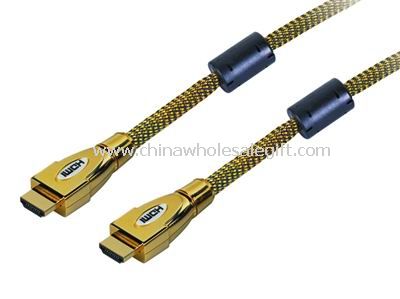 Logam kerang kabel HDMI 1.3v berlapis emas 1080 p