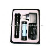 5W LED Rechargeable Flashlight with clip and pouch images