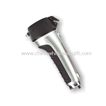 Crank LED Torch and Emergency Flasher with Window Breaker, Safety Belt Cutter
