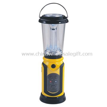 Camping lampe med Radio funktion og compass funktion