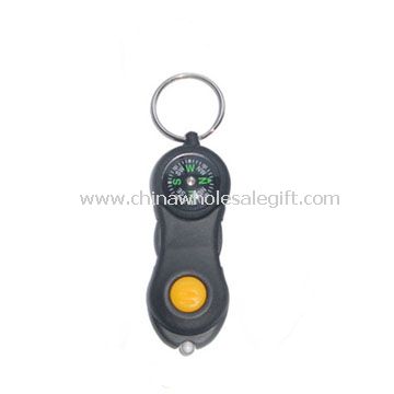 LED Keychain Light with compass