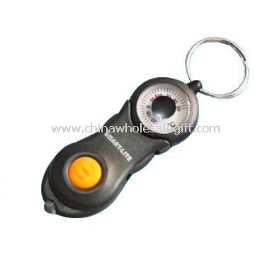 Termometer dengan lampu LED Keychain