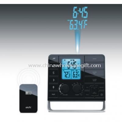 Projection clock with AM/FM radio