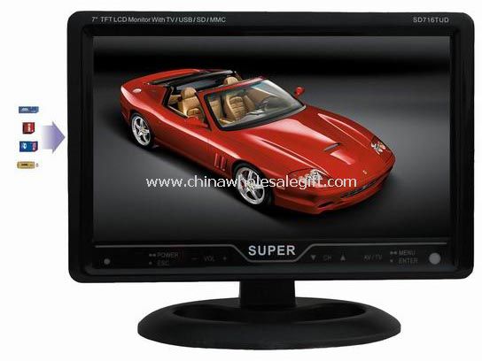 7 pollici auto TV con USB & scheda lettura funzione