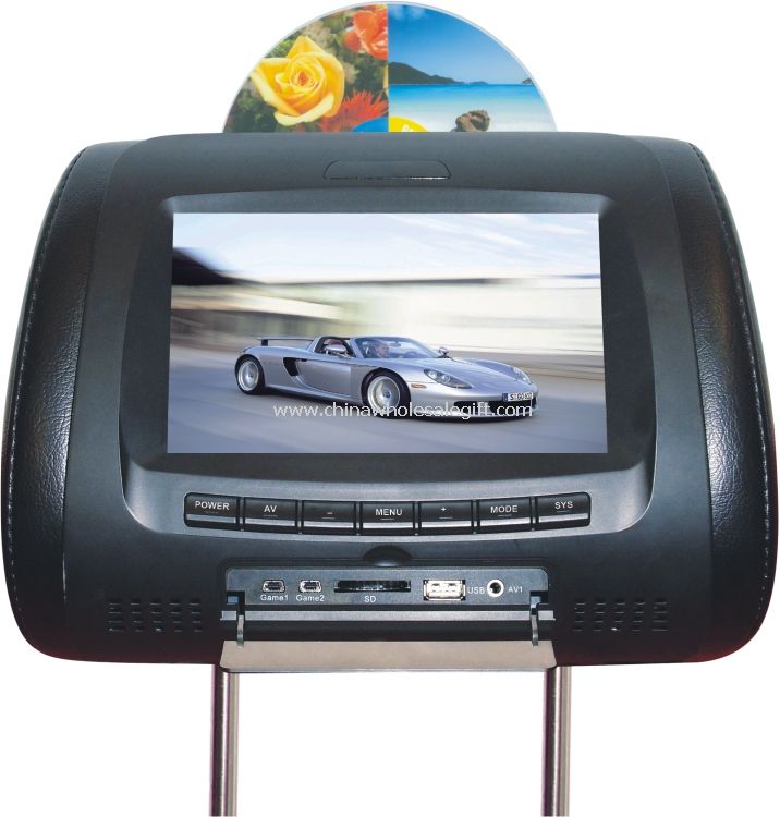 USB dukungan 7 inci Headrest DVD player