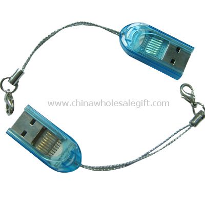 USB 2.0 tarjeta T-Flash lector con elemento de amarre