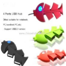 forme de 4 poissons de port USB Hub images