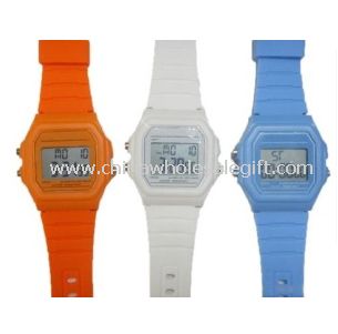 multifunkční digitální silikonové hodinky