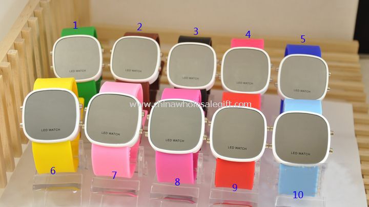Mirror silicon LED watch