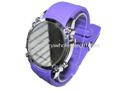 round LED mirror watch