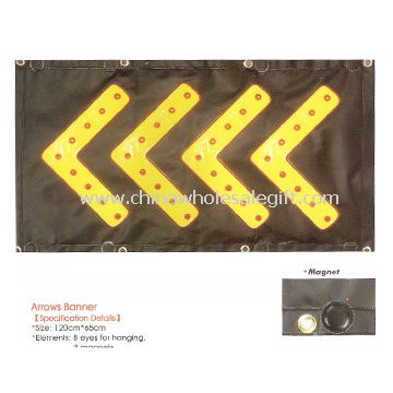 Banner warning light with magnet and hanging hole