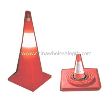 Road Cone with LED Warning Light