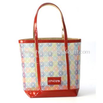 Glossy PU Mesh shopper