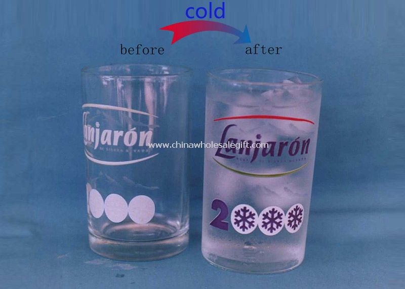 Cold change glass cup