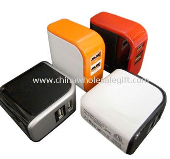 Dual USB ac charger in 4 colors