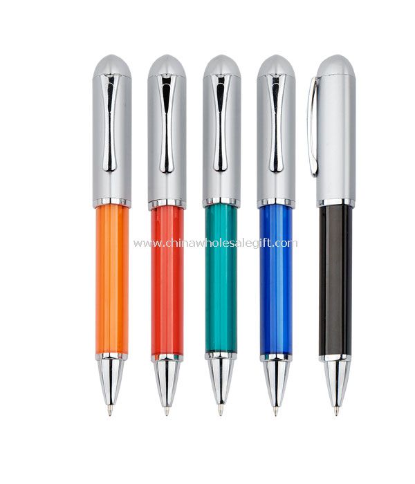 Pull action ball point pen