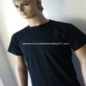 t-shirt in cotone nero base images
