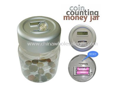 Auto cyfrowy Coin liczenie pieniędzy Jar