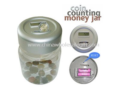 Moneda digital automático contando dinero Jar