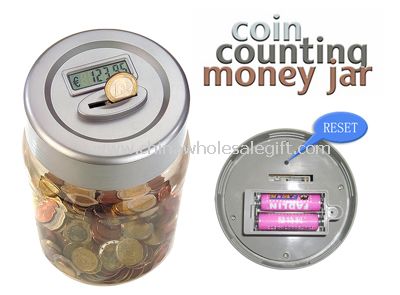 LCD Display Coin Counting Money Jar