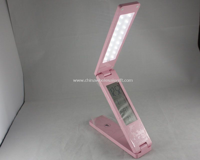 foldable and Inductive Energy-saving reading lamp with weather station and calendar