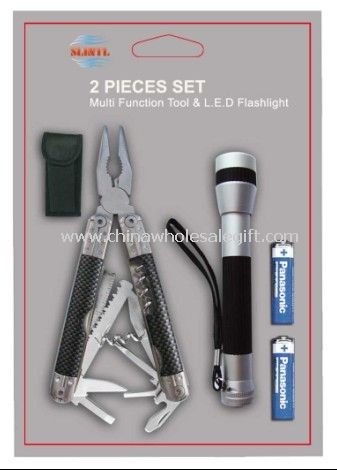 2pcs Multi-function tool with LED Flashlight