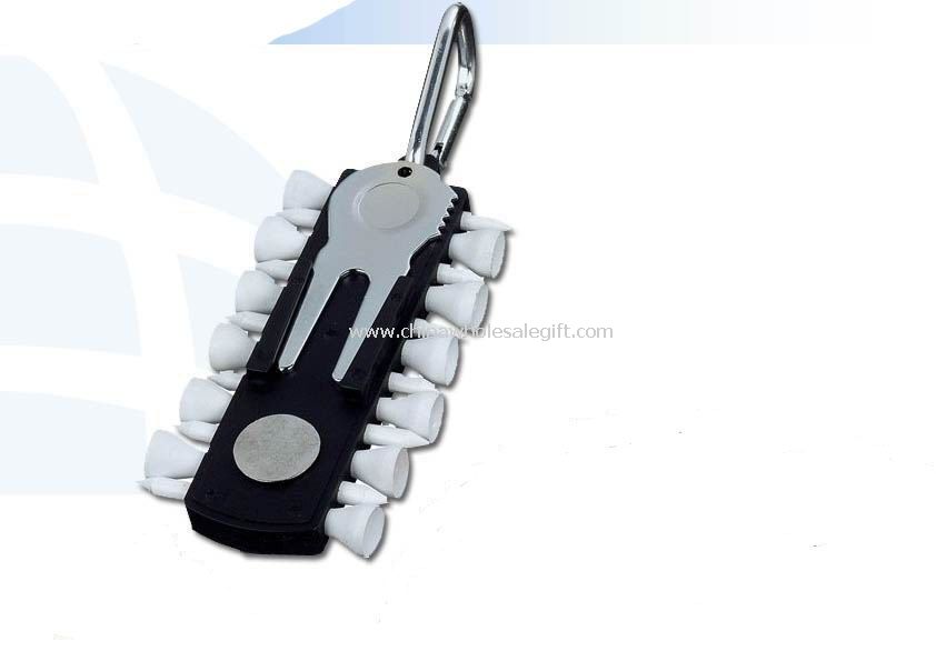 Přívěsek na klíče Golf s Divot Tool a Tee značka