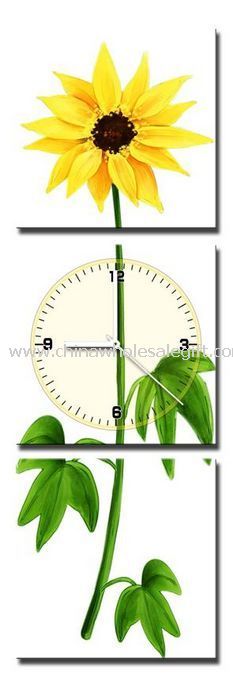 Flower painting Home decoration wall clock